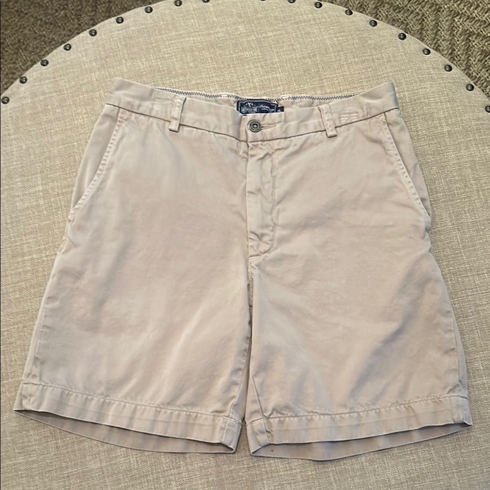 Southern Tide Tan Flat Front Shorts
